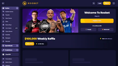 Roobet Casino homepage