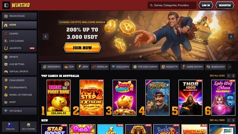 Wintino casino homepage